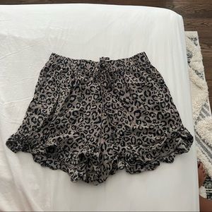 american eagle animal print shorts